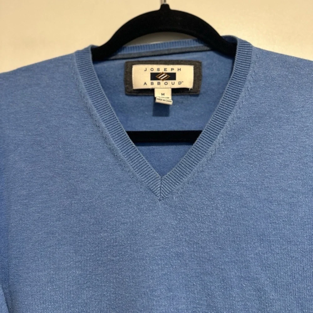 Joseph Abboud Sky Blue V-Neck Sweater